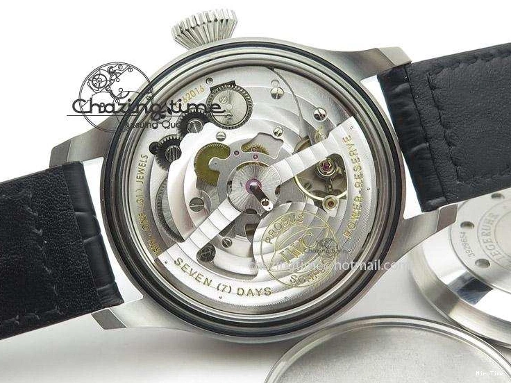 MIROTIME 0717 Timeless Big Pilot Real PR IW500901 ZF 1:1 Best Edition On Black Leather Strap A 7340
